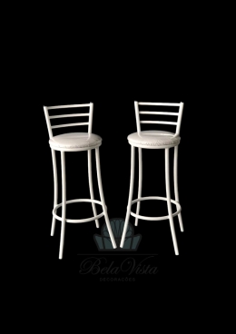 Banqueta Bistr&ocirc; Branca 