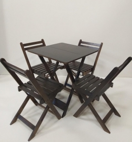 Conjunto de Mesa e Cadeira Dobravel 