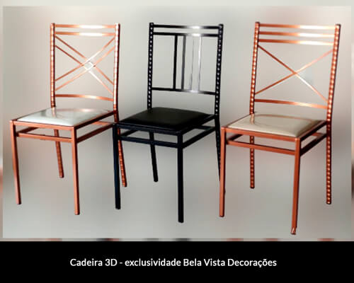 Cadeira 3D - exclusividade Bela Vista Decorações